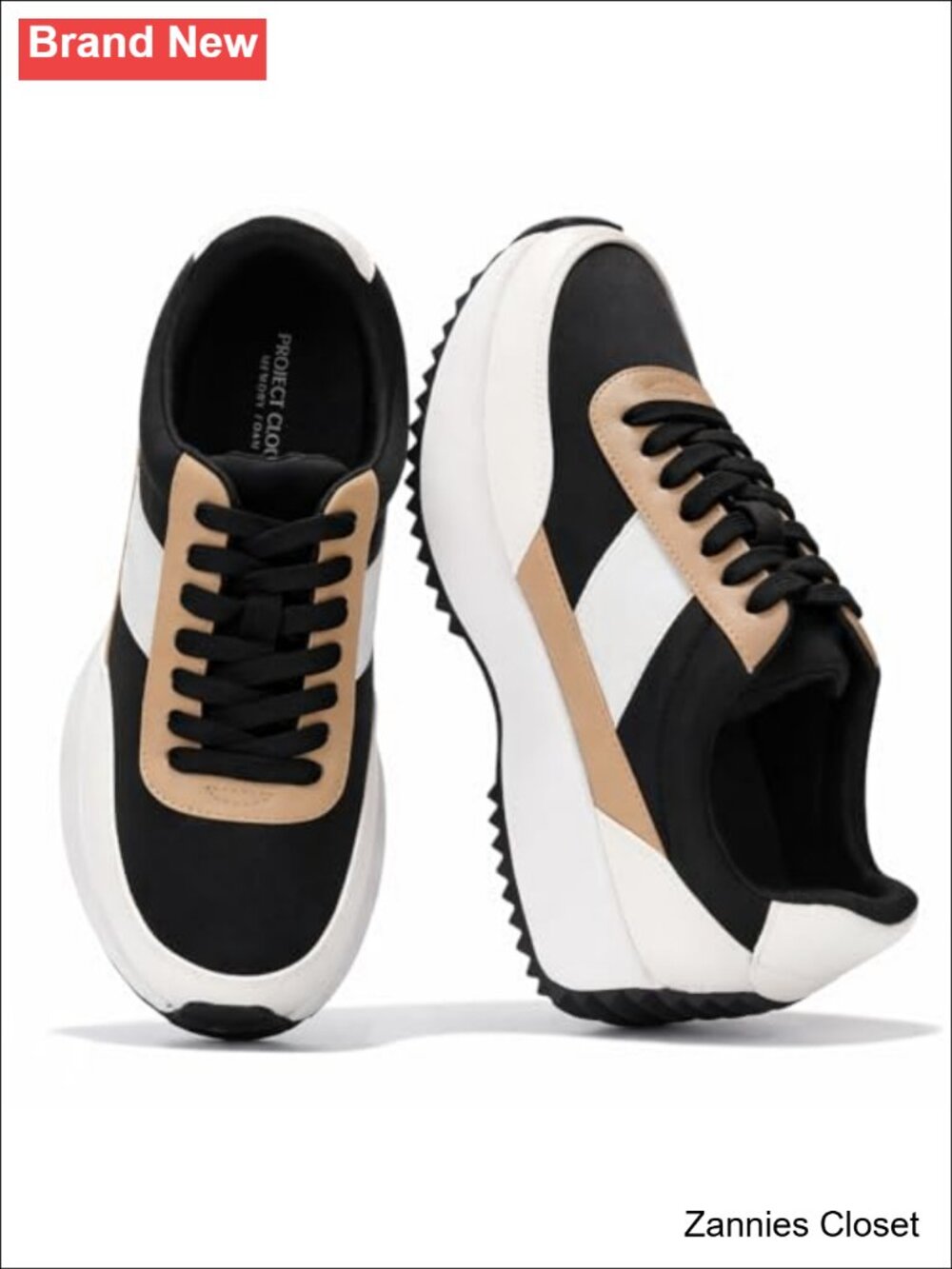 โจ Memory Foam Women's Sneakers Non-Slip Lace-Up Comfort Casual Shoes